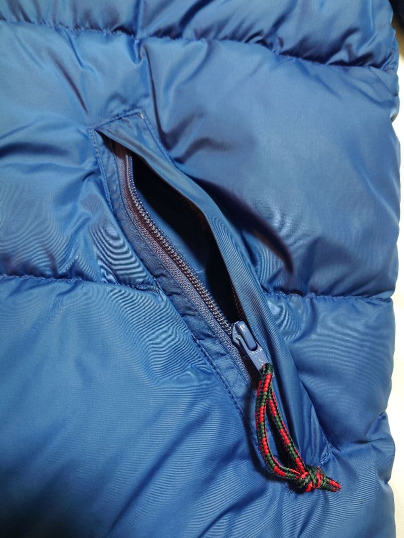 90s エルエルビーン　LLBean 青 ダウンジャケット 刺繍ロゴ