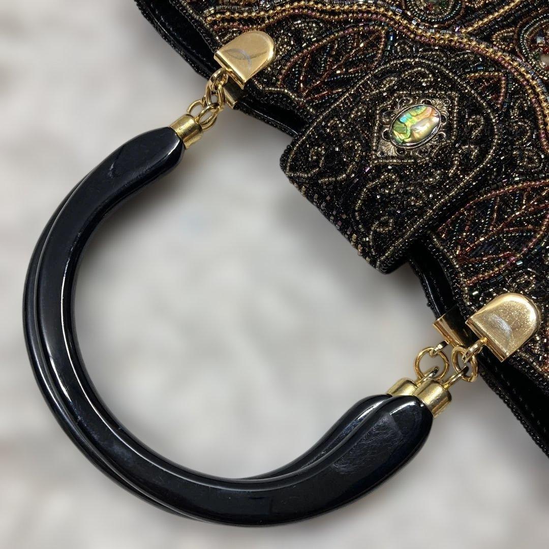 極美品 入手困難！ロロピアーナ ハンドバッグ ビーズ 宝石装飾 マルチカラー