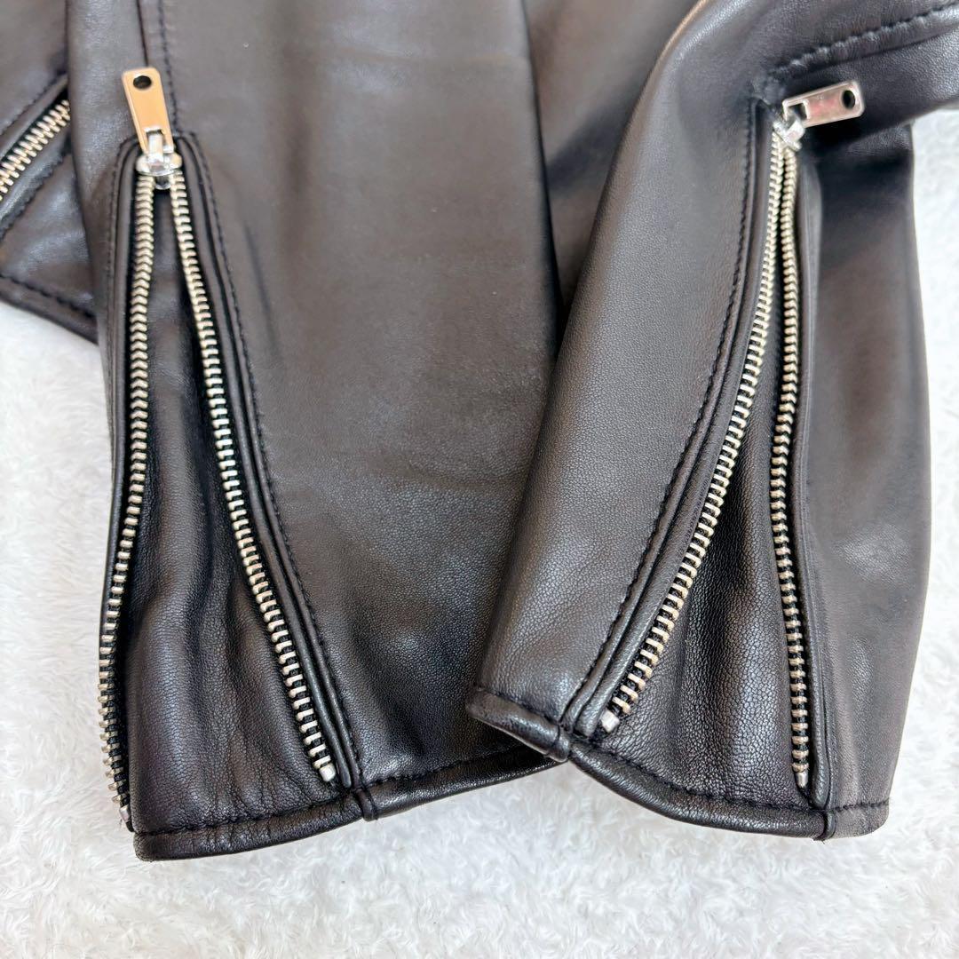 美品♡UNITED TOKYO レザージャケット シングル 羊革 本革 ブラック