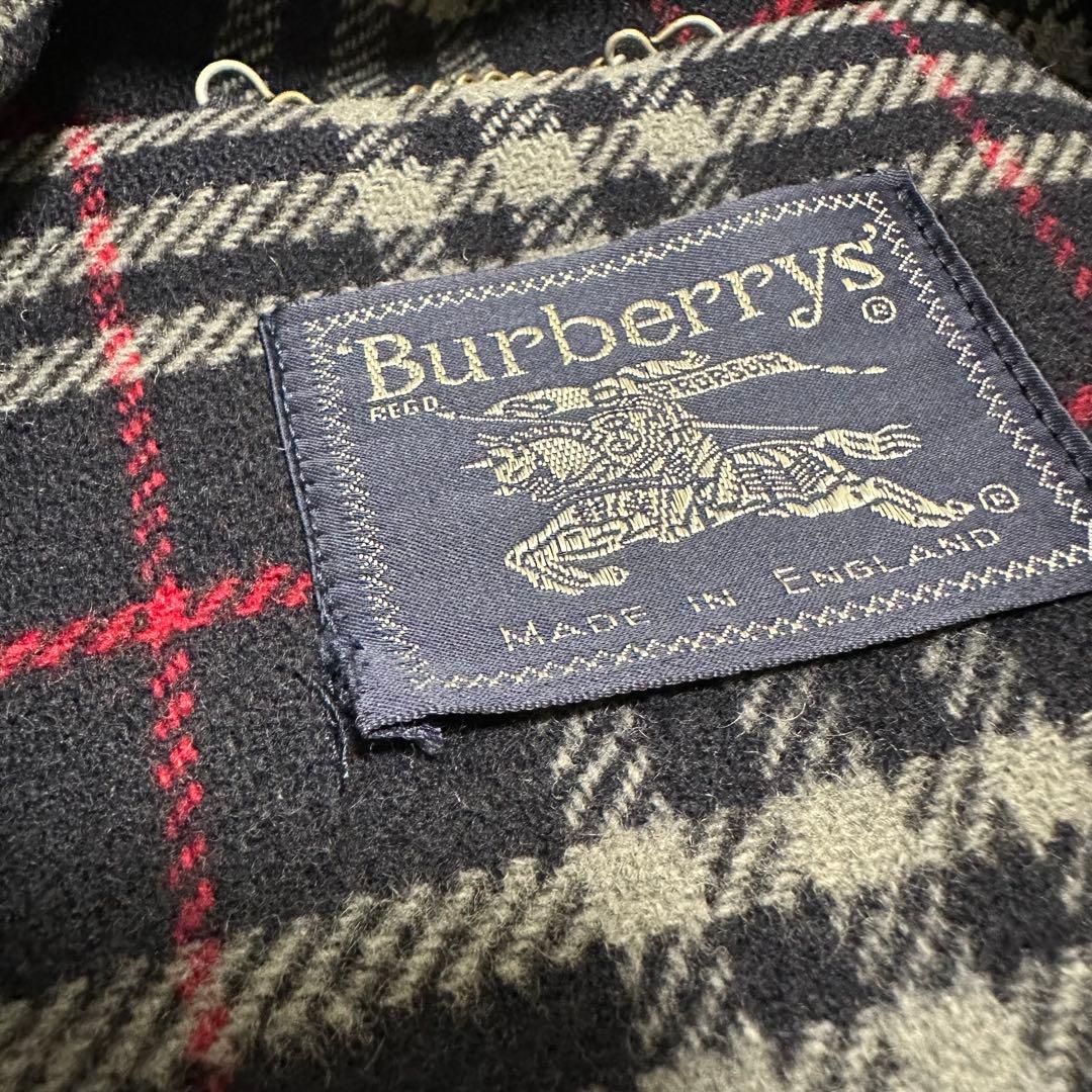 希少　Burberry ダッフルコート　ノバチェック　ネイビー　ウール
