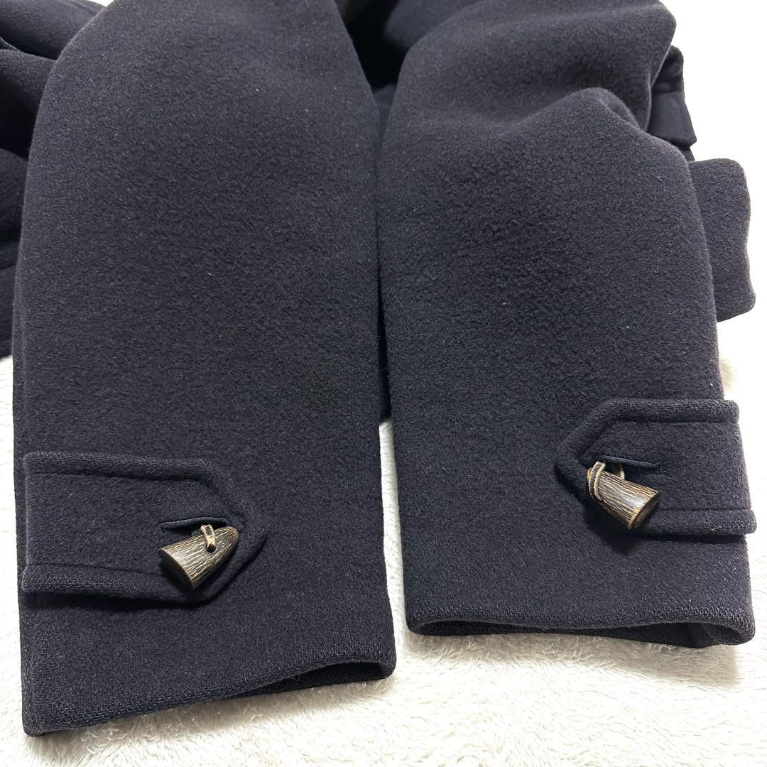 希少　Burberry ダッフルコート　ノバチェック　ネイビー　ウール