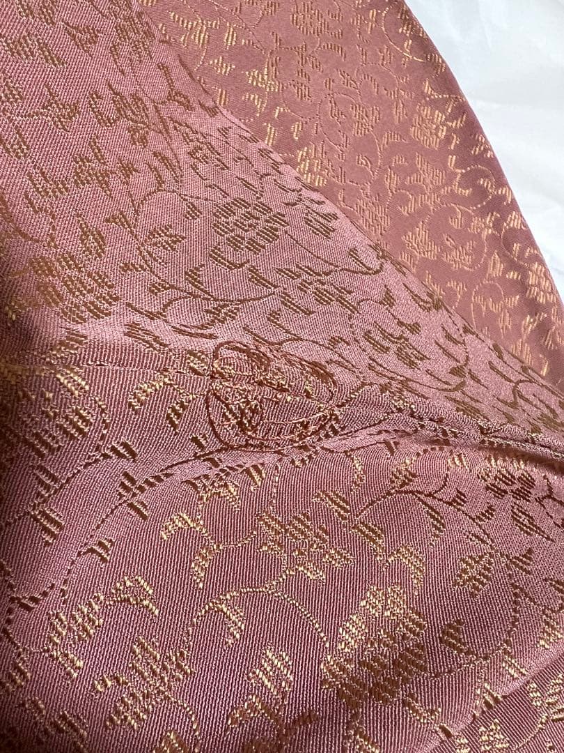 正絹小紋　一つ紋縫い紋　更紗文様　着物