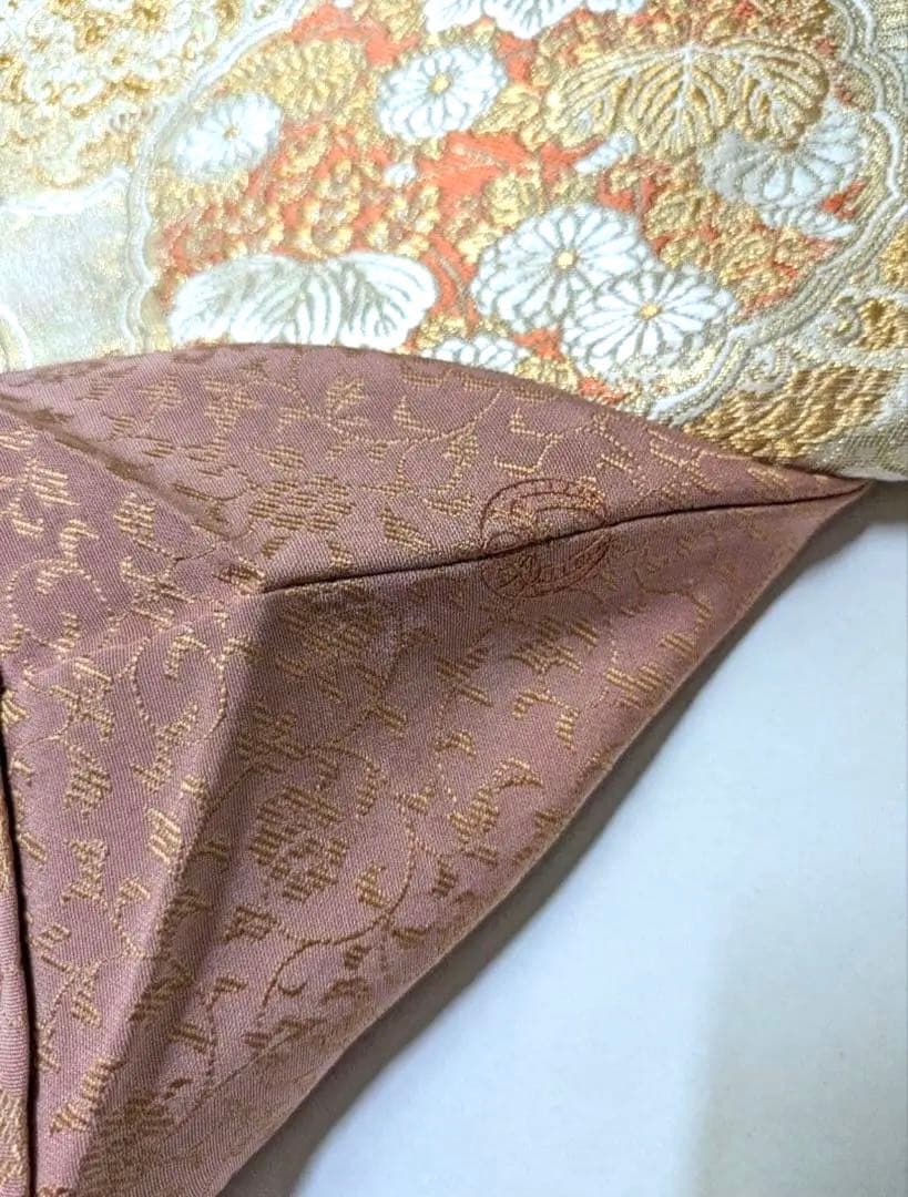 正絹小紋　一つ紋縫い紋　更紗文様　着物