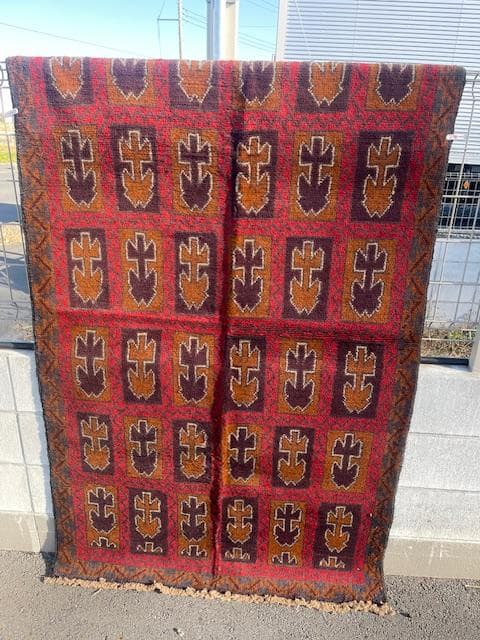 ペルシャ バルチスタン ハンドメイド アンティーク ラグ 190 x 115cm