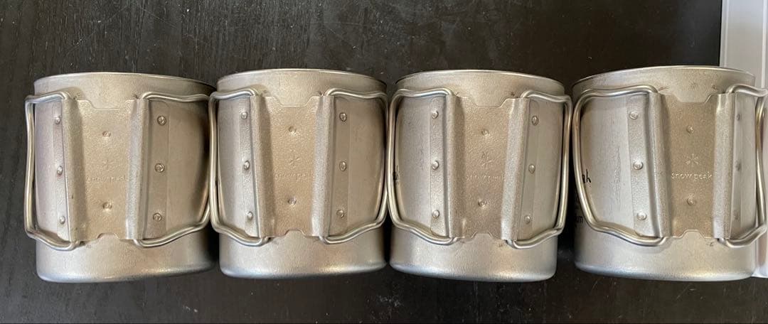  peak スノーピーク　チタンダブルマグ300ml 4個セット