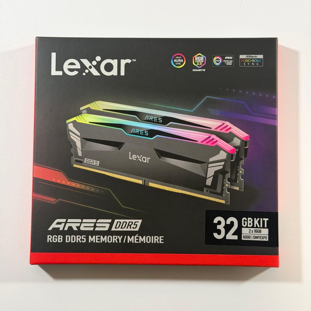 【新品未開封】Lexar ARGB DDR5-6000 32GB（16GBx2）
