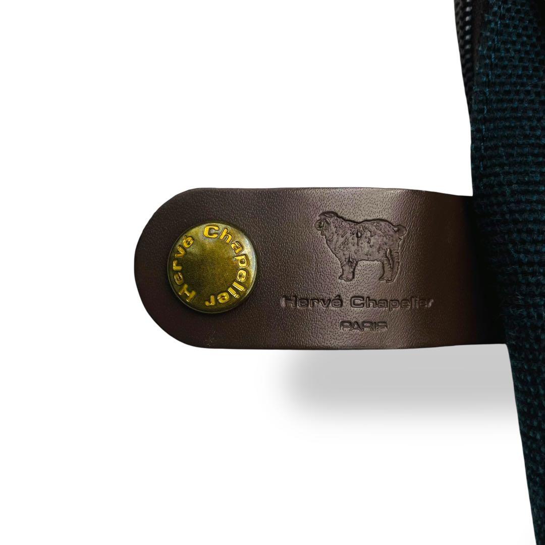 美品 Herve Chapelier トートバッグ キャンバス ネイビー 舟型