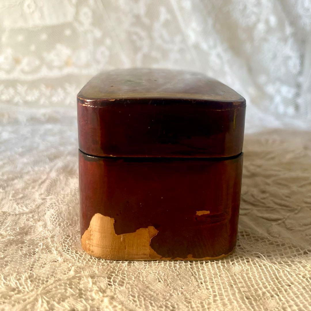 蒔絵風パフュームボックス　香水箱　木製ケース　ジャポニズム　フランスアンティーク