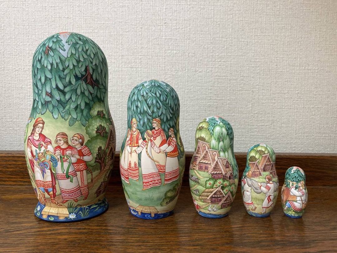 ロシア雑貨☆イコン マトリョーシカ民話(5P)コブロフ工房