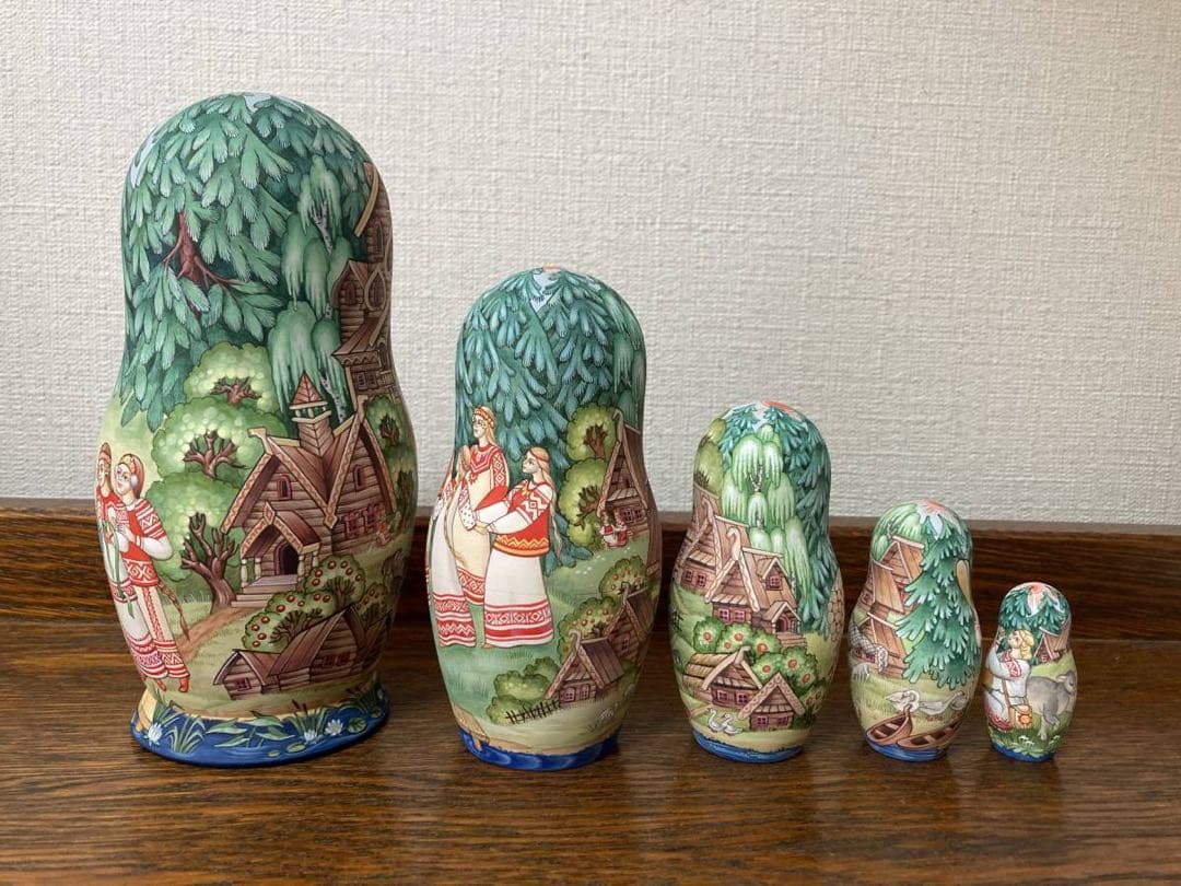 ロシア雑貨☆イコン マトリョーシカ民話(5P)コブロフ工房