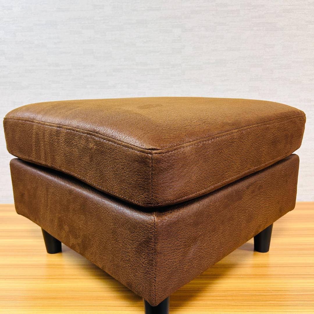 レザーテックス オットマン スツール 足置き ソファ 1人掛け