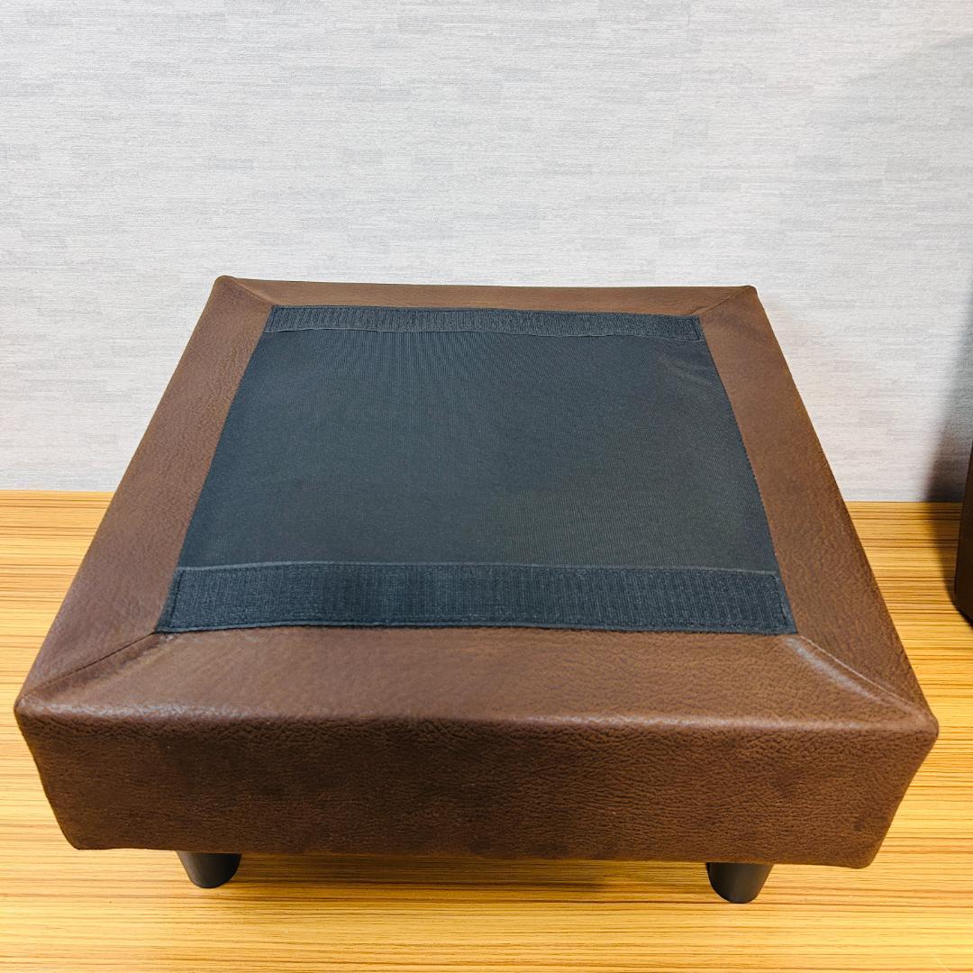 レザーテックス オットマン スツール 足置き ソファ 1人掛け