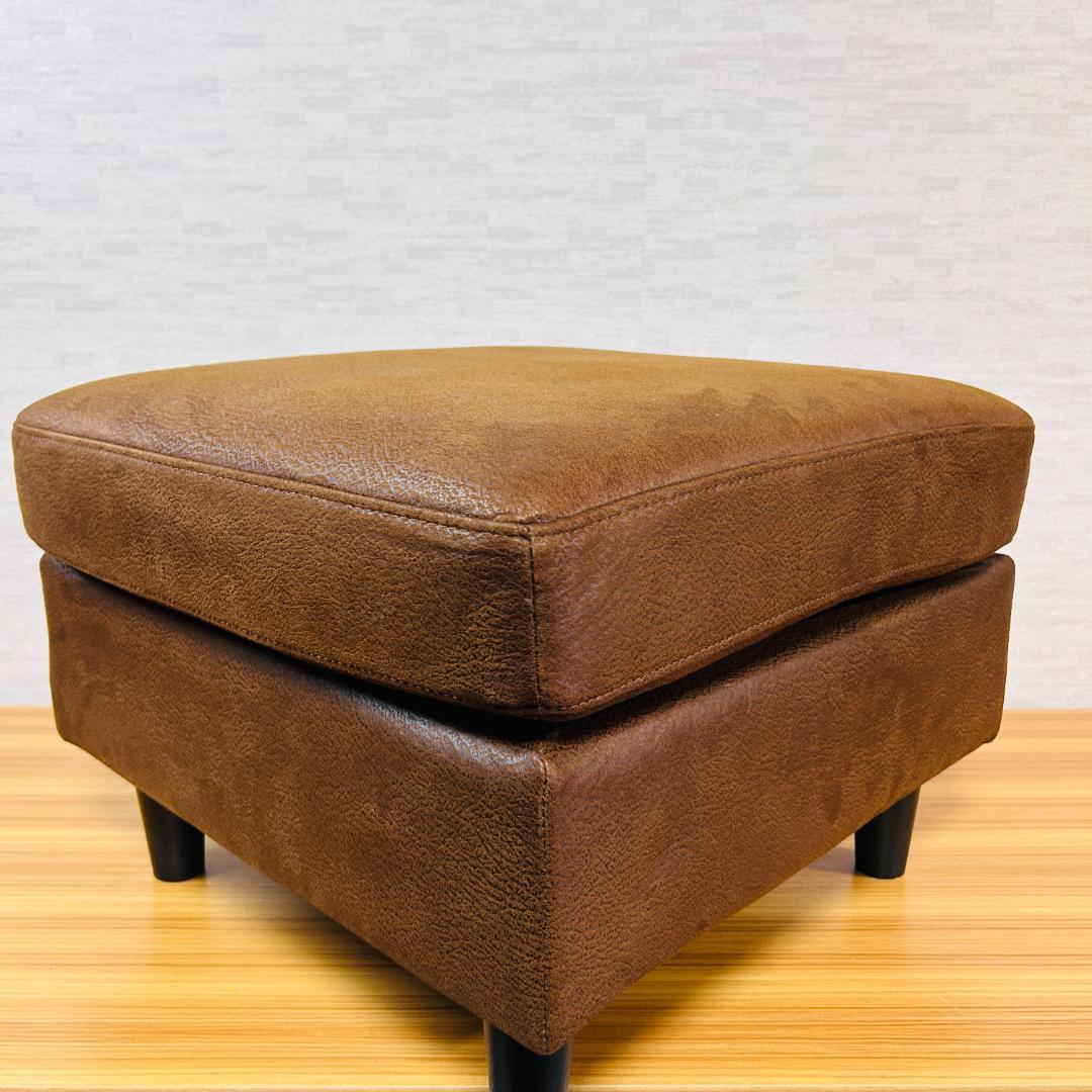 レザーテックス オットマン スツール 足置き ソファ 1人掛け