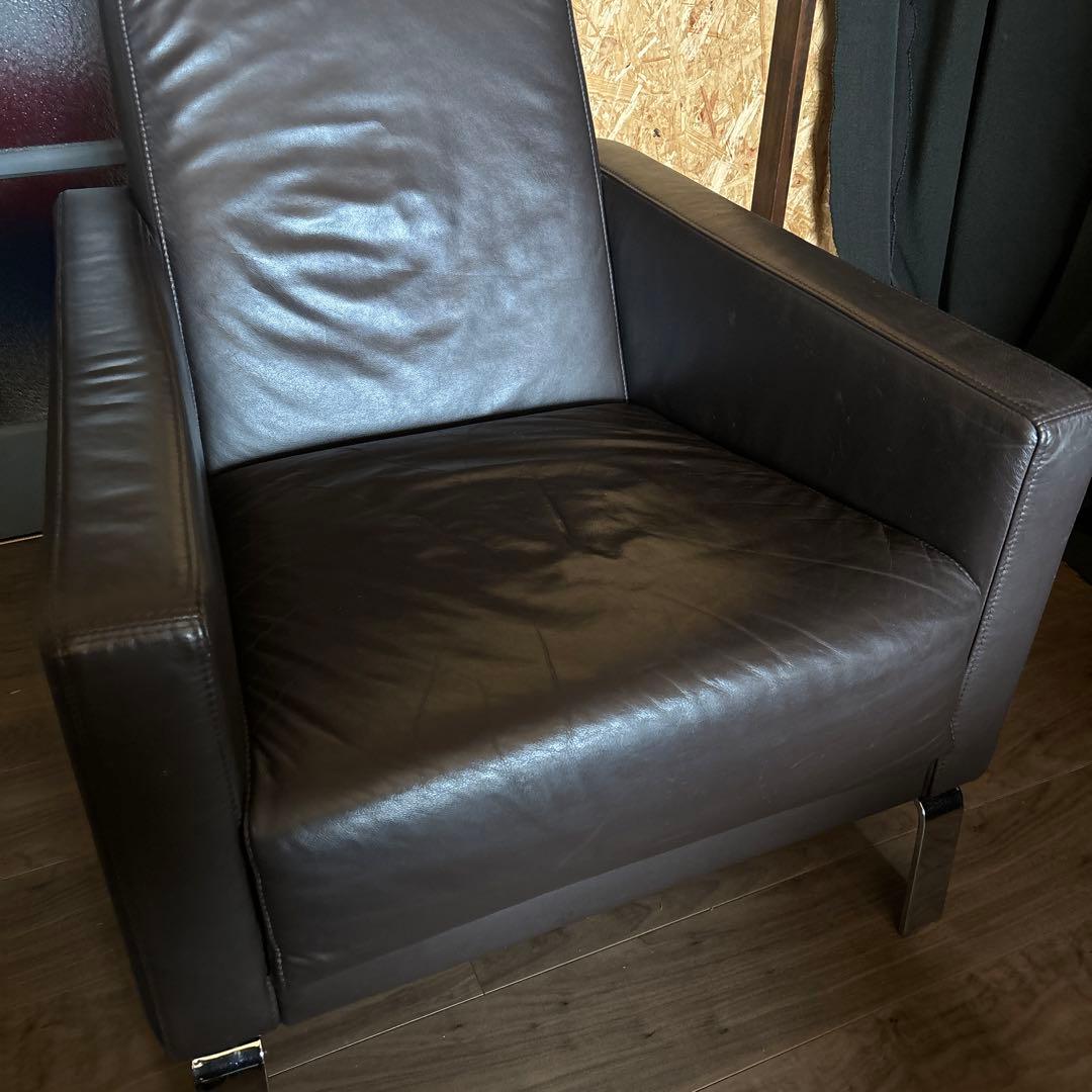 ボーコンセプト チェア 1人掛 シングルソファ レザー ブラウン ワンシーター①