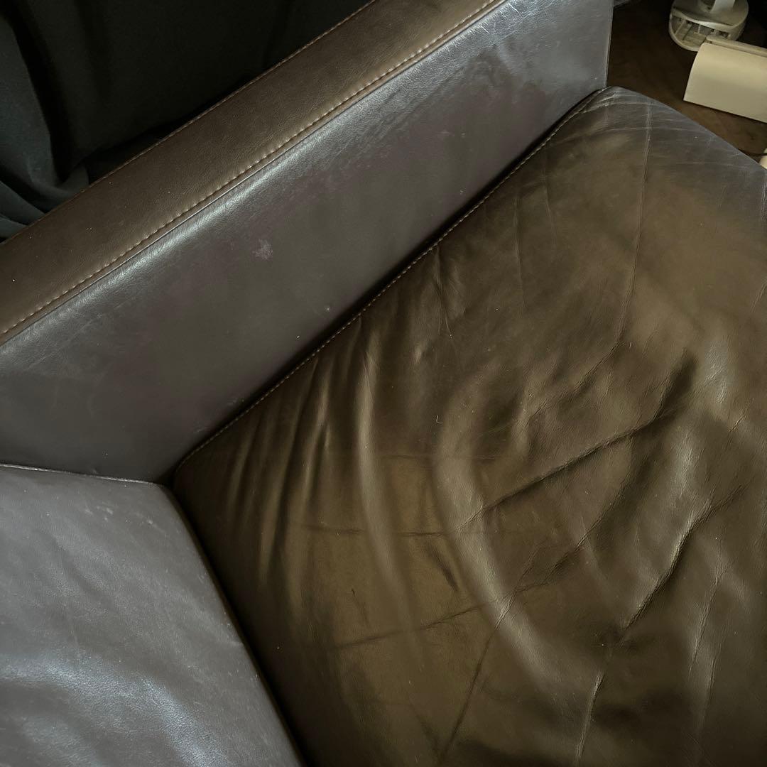 ボーコンセプト チェア 1人掛 シングルソファ レザー ブラウン ワンシーター①