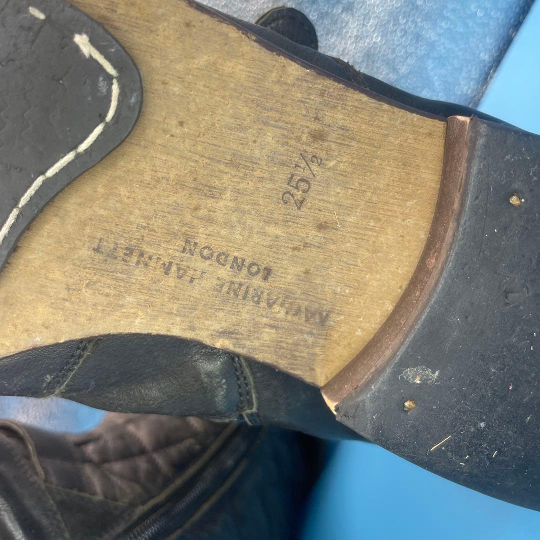 キャサリンハムネットロンドン　ミドルブーツ　エンジニアブーツ　ジップ　25.5㎝