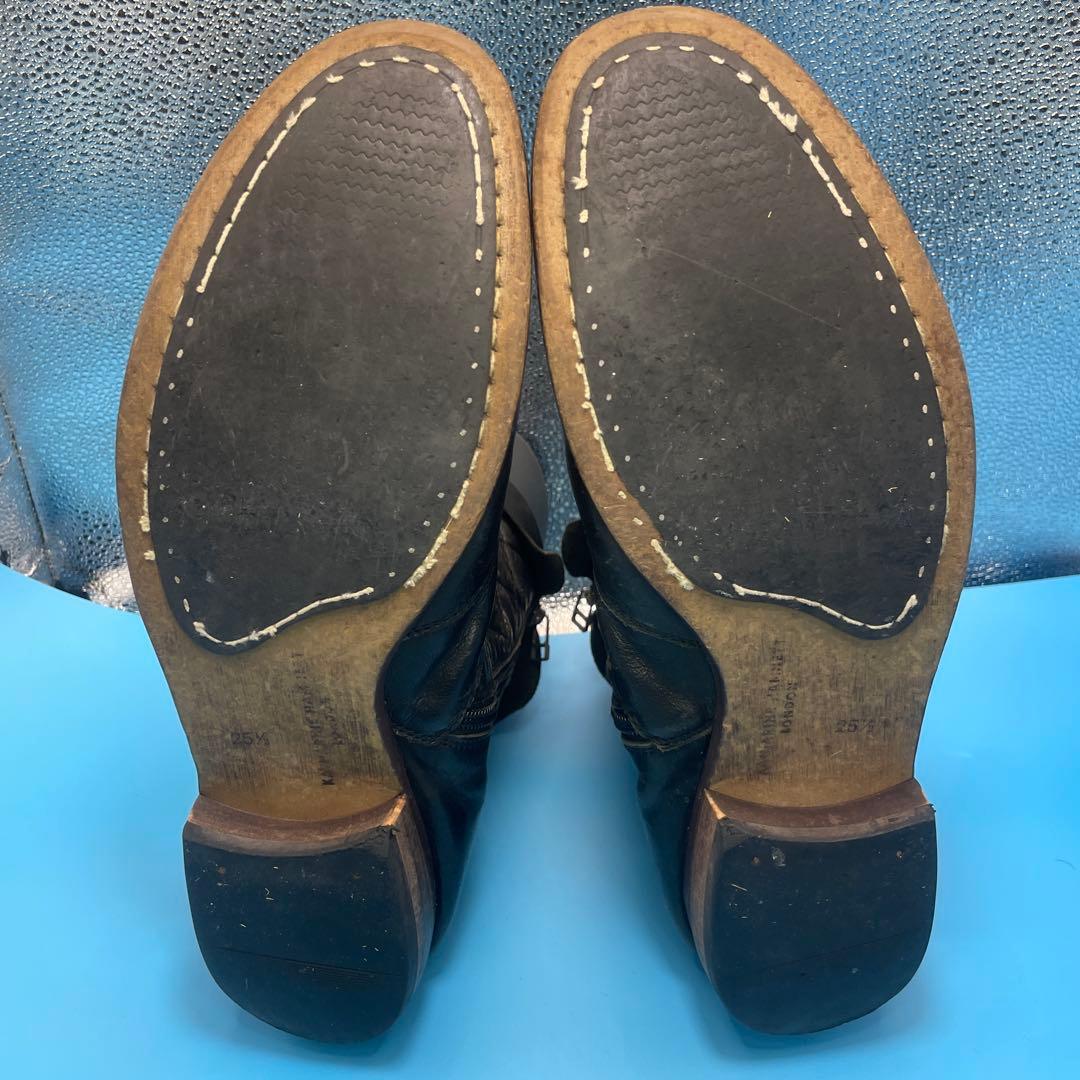 キャサリンハムネットロンドン　ミドルブーツ　エンジニアブーツ　ジップ　25.5㎝