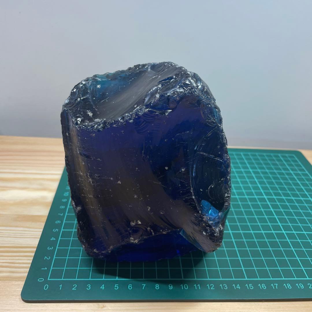 お値下げ　希少アンダラクリスタル　特大　ネイビーブルー 2578g