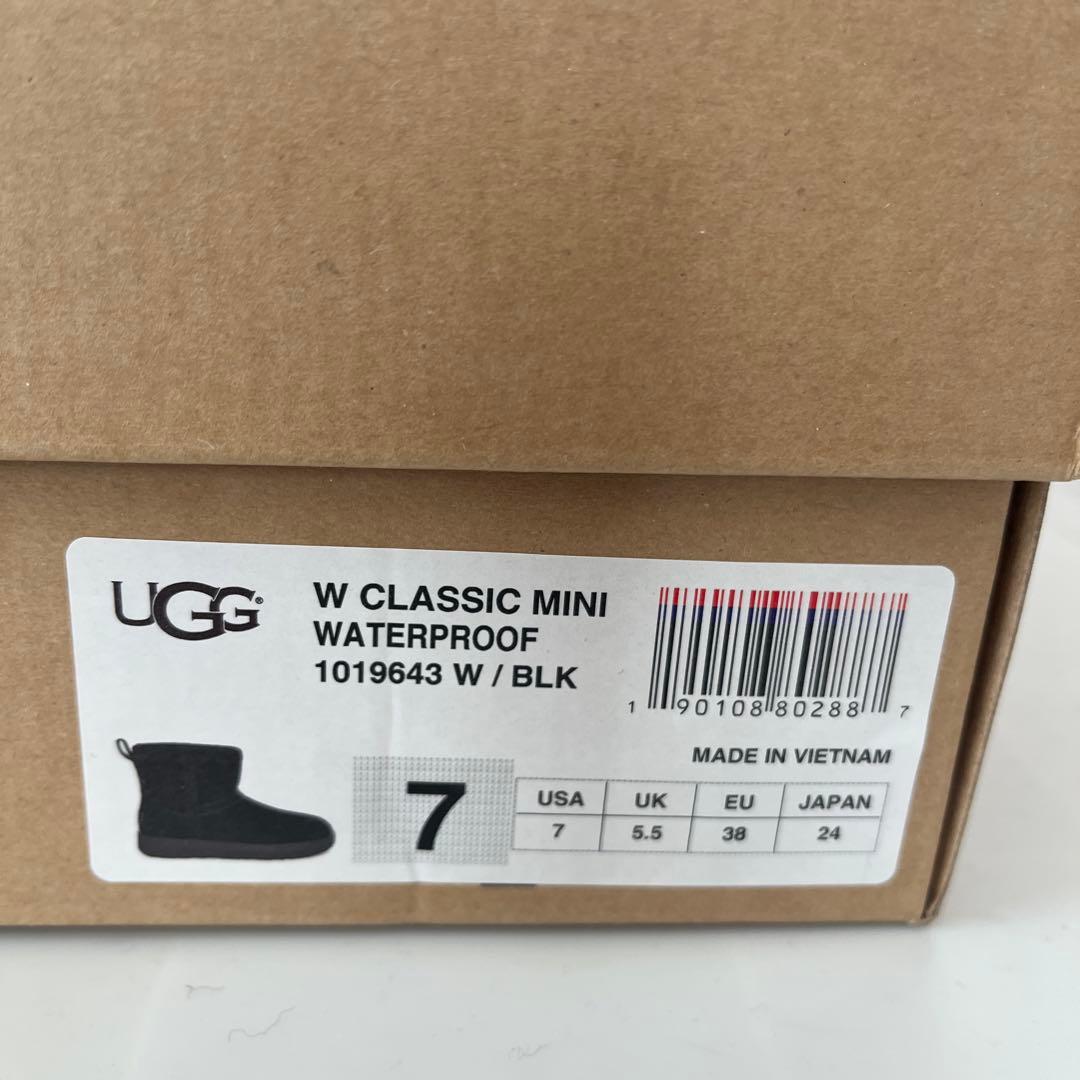 UGG アグ クラシック ミニ ウォータープルーフ 24cm ブーツ ブラック