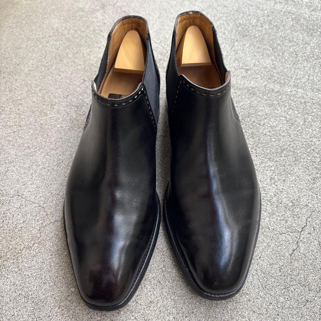 コ*ジ様 【美品】John Lobb 黒 レザー サイドゴアブーツ ジョンロブ