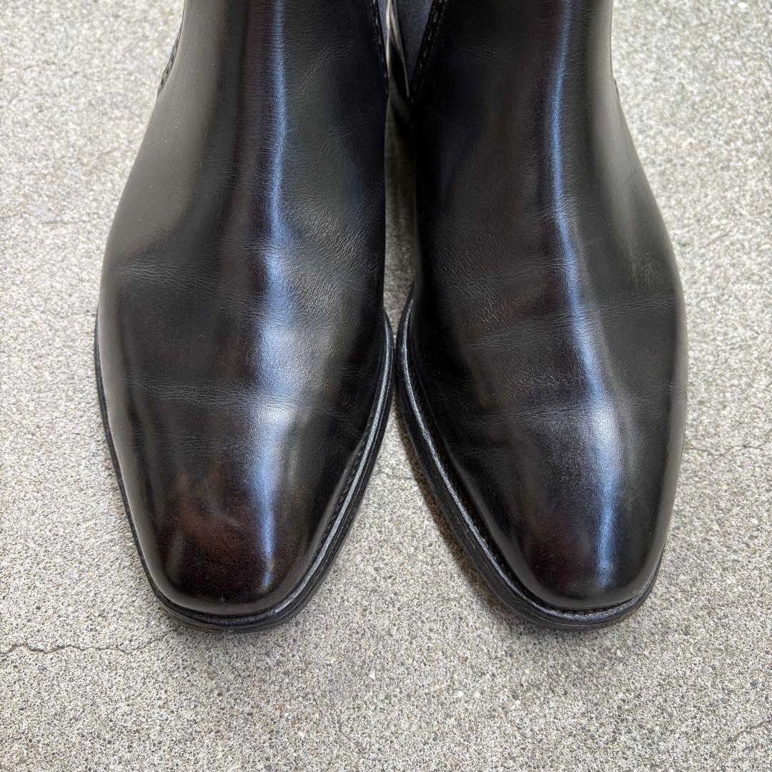 コ*ジ様 【美品】John Lobb 黒 レザー サイドゴアブーツ ジョンロブ