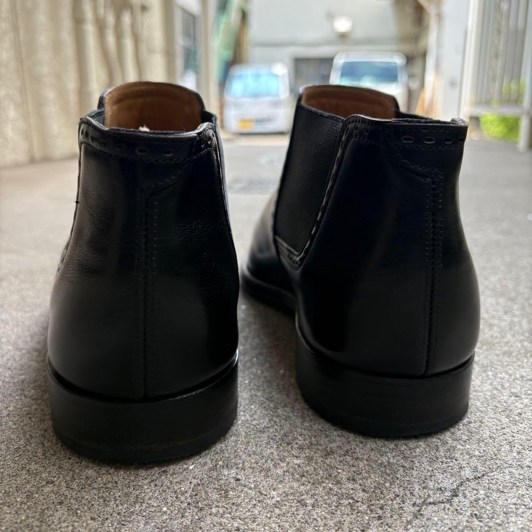 コ*ジ様 【美品】John Lobb 黒 レザー サイドゴアブーツ ジョンロブ