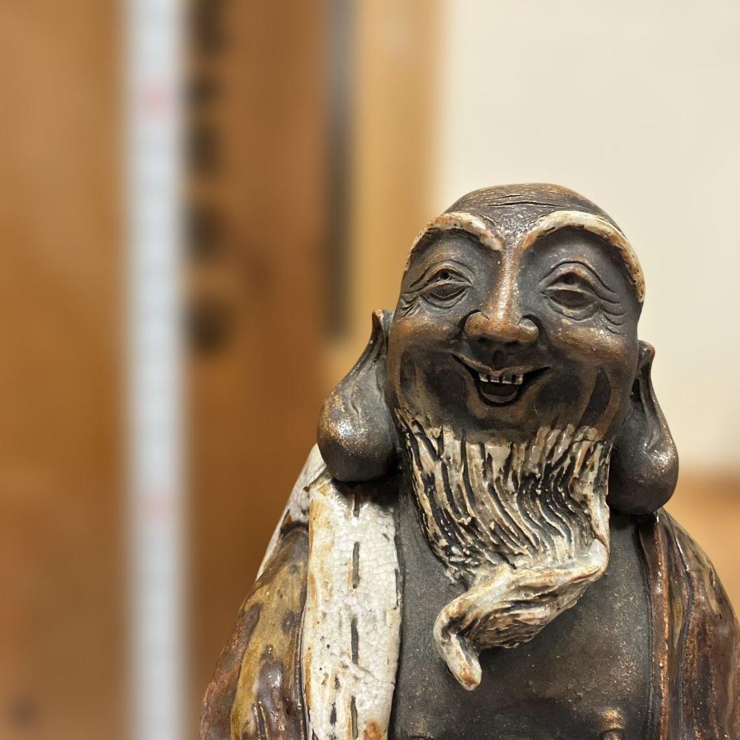 置物　月見布袋