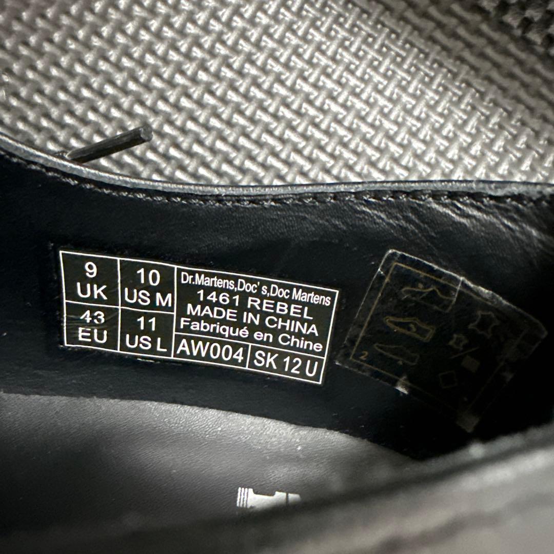 Dr. Martens 1461 REBEL 3EYE UK9 3ホール　箱なし