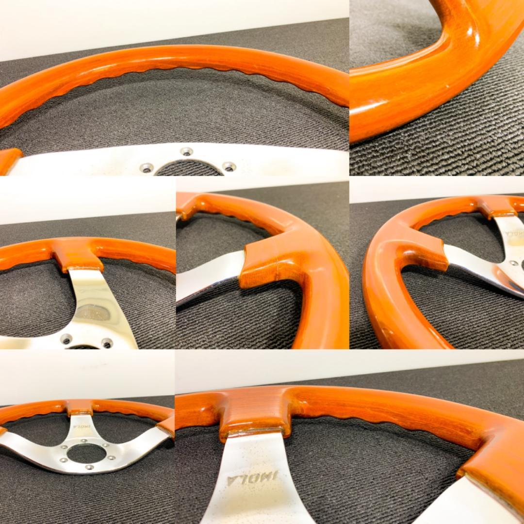 希少 イタルボランテ Imola イモラ ウッドステアリング メッキスポーク