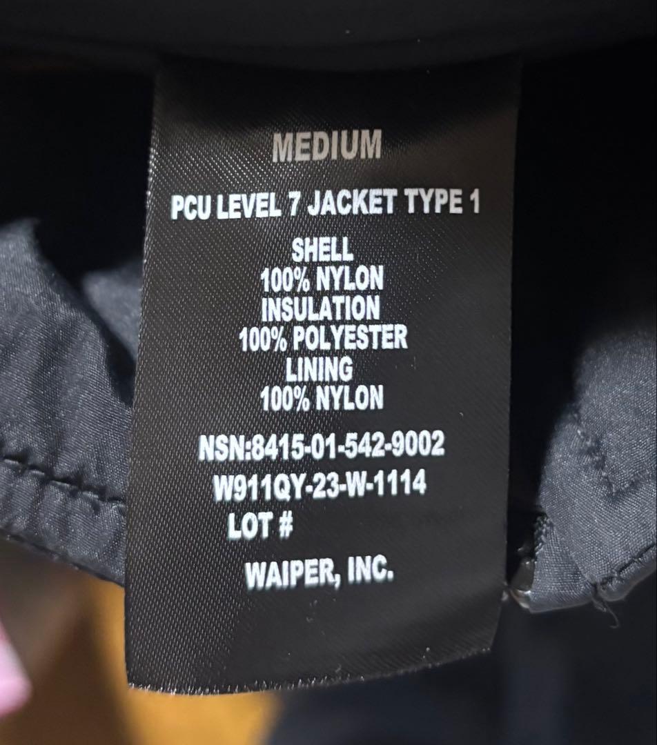 与*作様 米軍 PCU LEVEL7 TYPE1 ジャケット M WAIPER.