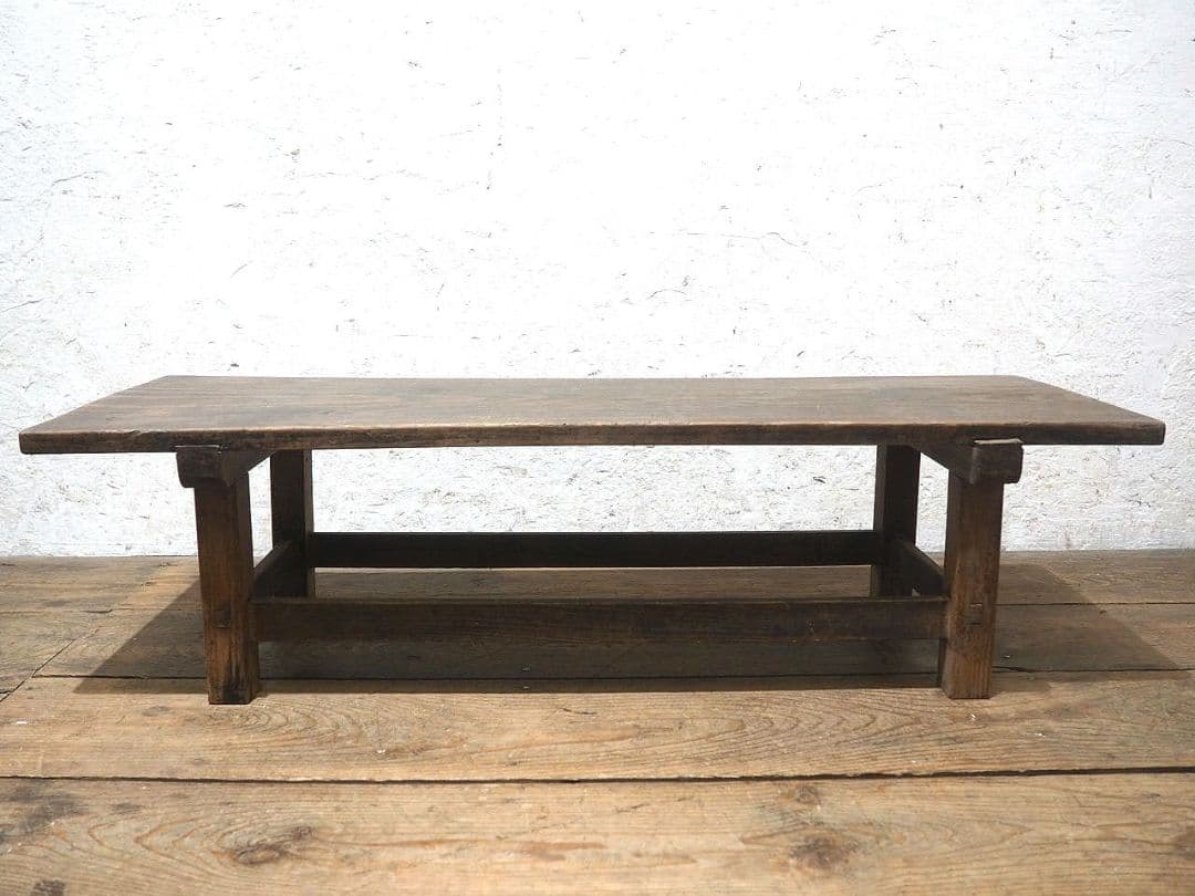 1404 杉のローテーブル　文机　陳列台　古家具　古道具　レトロ　アンティーク