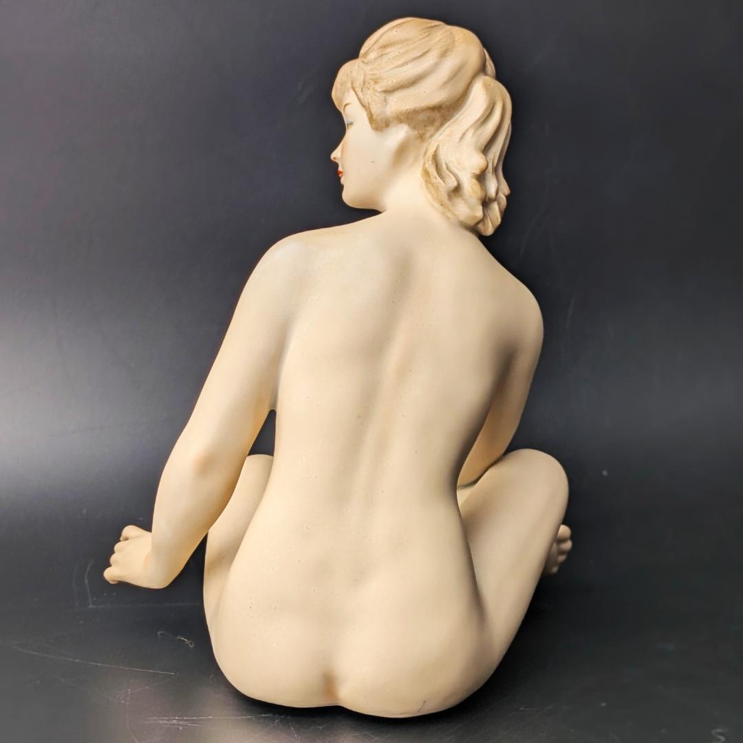 東ドイツ Wallendorf マット裸婦像 ヌード 18cm ヴィンテージ美品