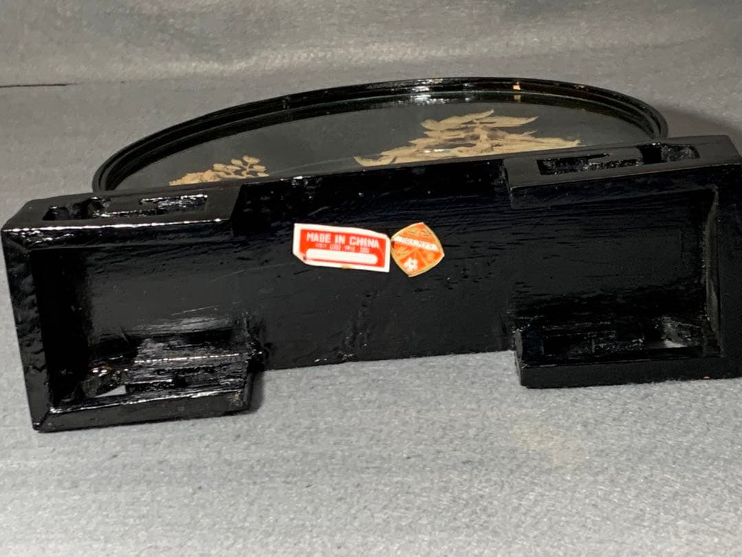 母のお茶道具の仲間たち　中国一刀彫　幅230x奥70xH230