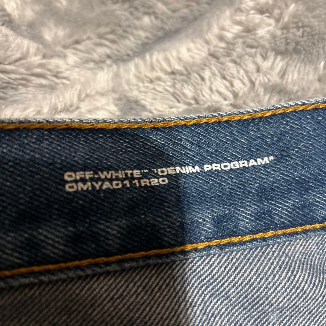 off-white ストライプ　デニム　32