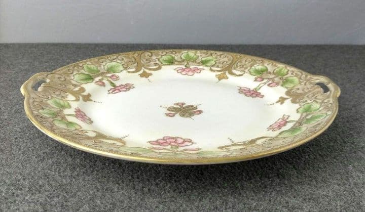 期間限定セール★オールドノリタケ 4点セット 金彩点盛り薔薇絵皿