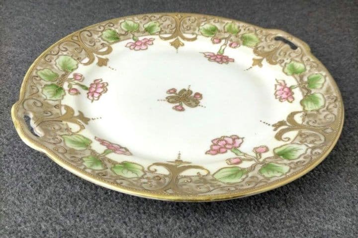 期間限定セール★オールドノリタケ 4点セット 金彩点盛り薔薇絵皿