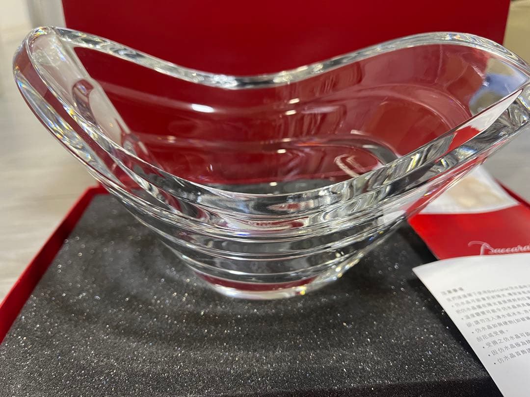 Baccarat クリスタル花器 波形デザイン　バカラ　ウェーブボウル