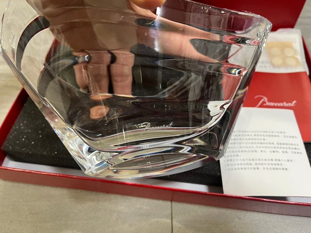 Baccarat クリスタル花器 波形デザイン　バカラ　ウェーブボウル