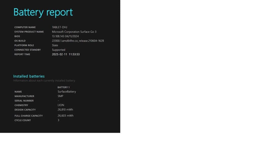 Surface Go 3 8VA-00030 マットブラック　サーフェス
