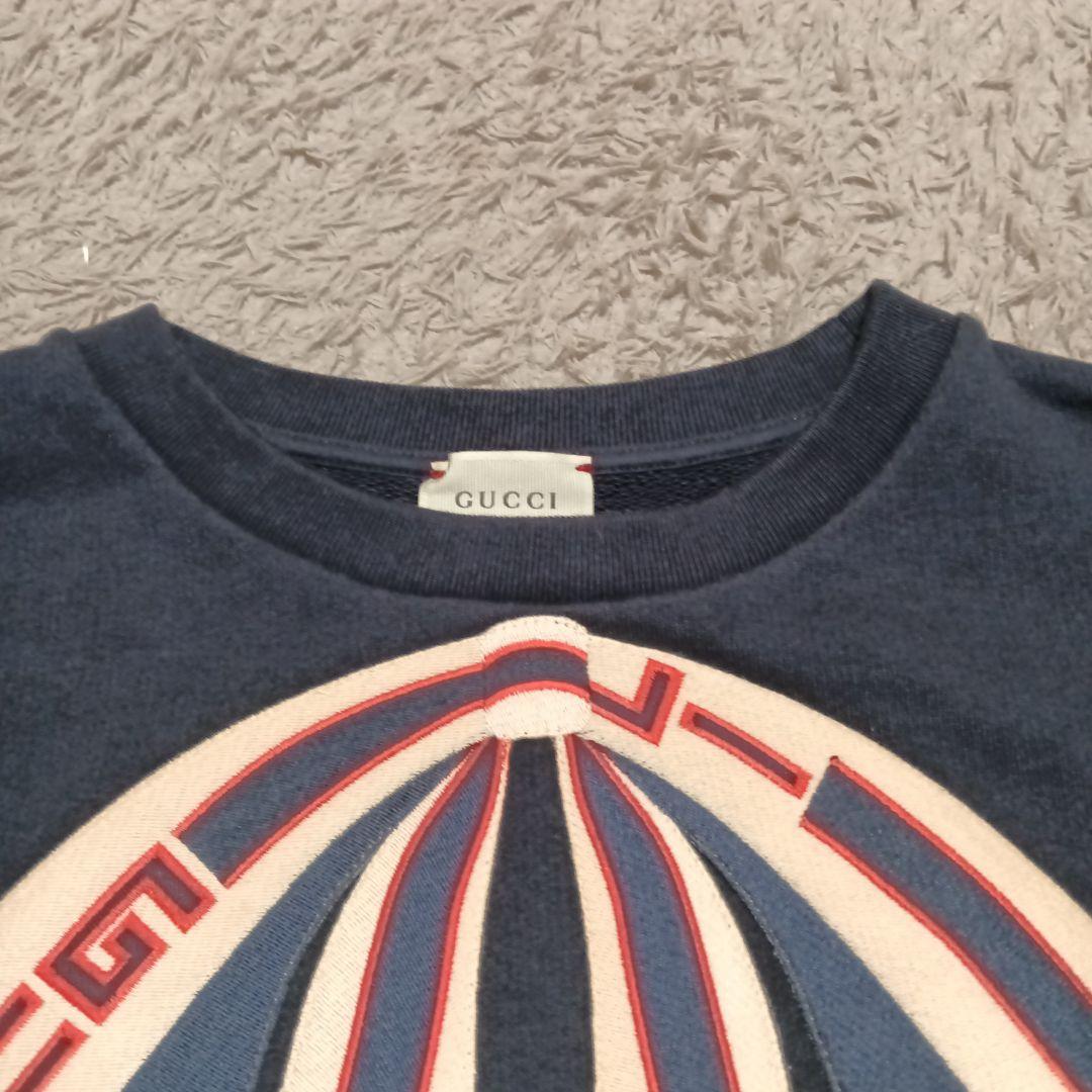 【美品】GUCCI ワッペン ロゴ プリント スウェット トレーナー　サイズ12