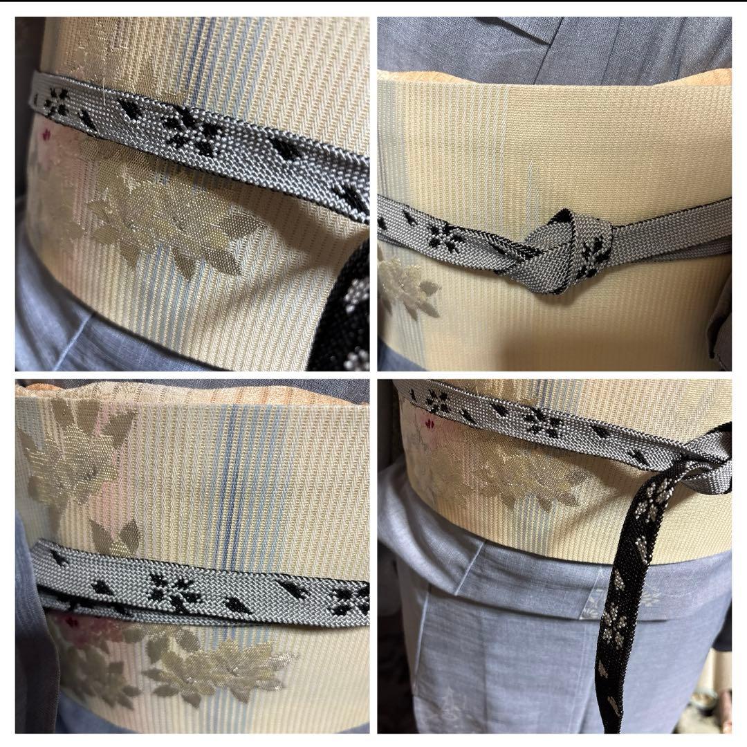 白太郎　未使用近い　美品　化繊　紗紬風　小紋　フルセット　身丈161