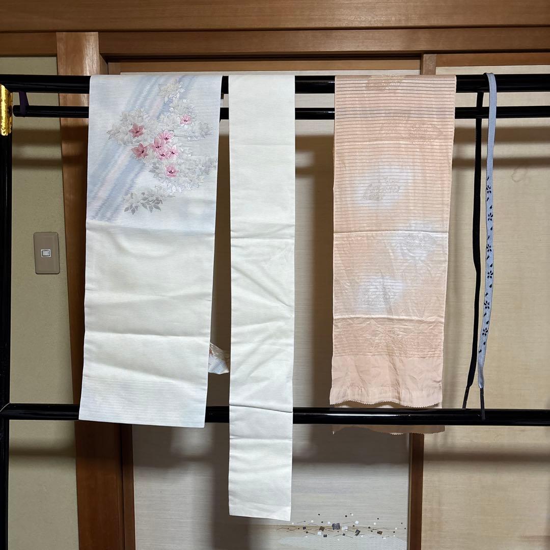 白太郎　未使用近い　美品　化繊　紗紬風　小紋　フルセット　身丈161