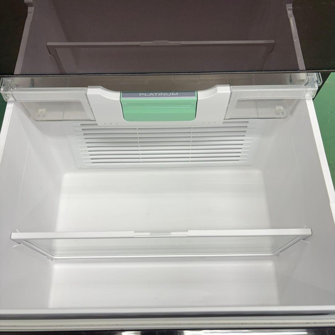 635 鏡面　ガラストップ　5ドア　ファミリー　冷蔵庫　大型　右開き　400L強