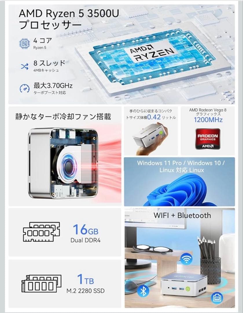 新品未使用 ミニPC　GMKtec G10