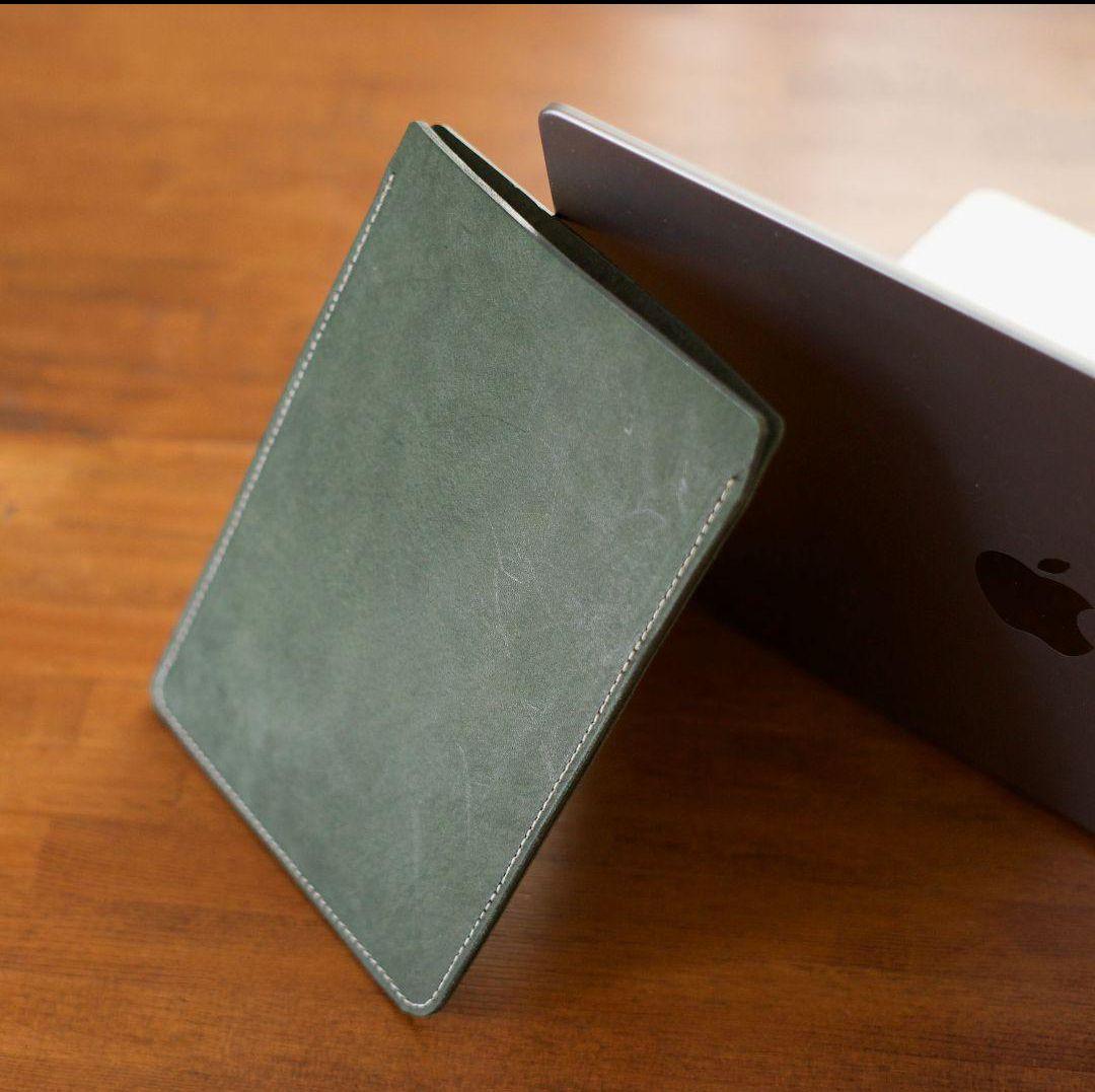 本革レザー iPadminiケース イタリアンレザー グリーン