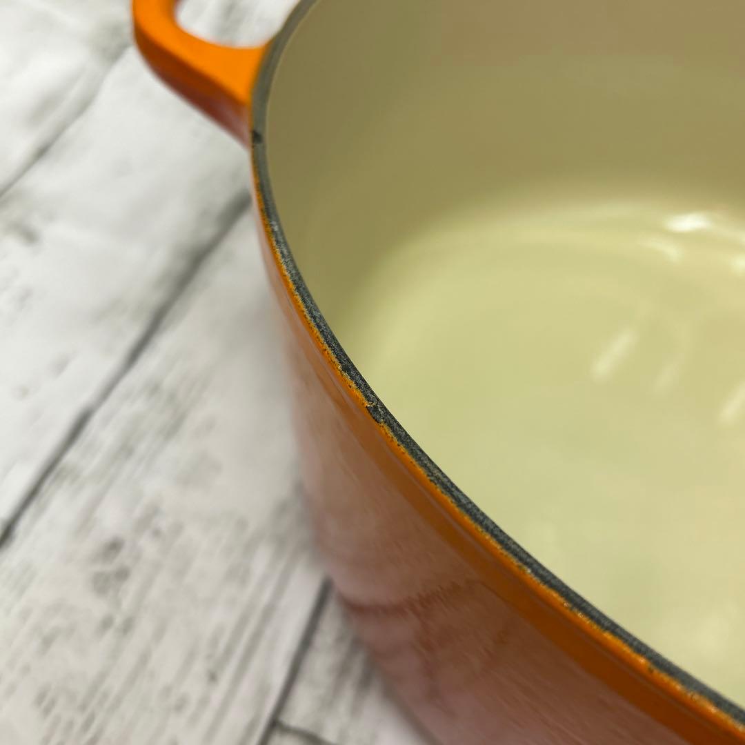 美品　使用5回ほど　ル・クルーゼ28cm 両手鍋　オレンジ