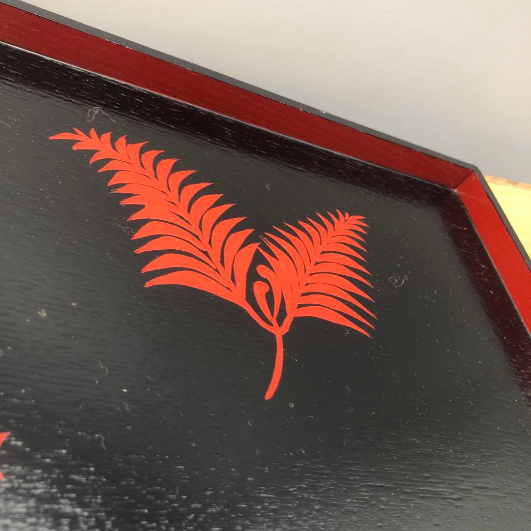 新品未使用木箱入り山田平安堂漆器膳絵違い5種セット宮内庁御用達伝統工芸品