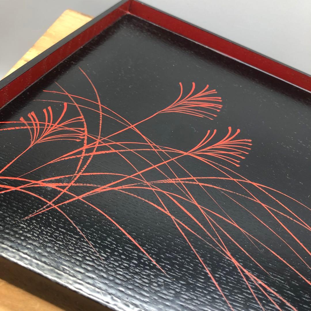 新品未使用木箱入り山田平安堂漆器膳絵違い5種セット宮内庁御用達伝統工芸品