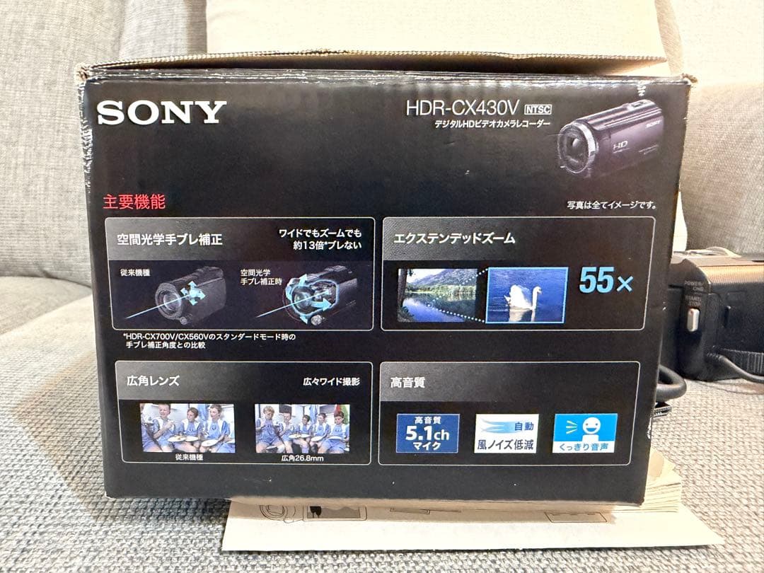 SONY HDR-CX430V ビデオカメラ本体 中古美品　オプションあり