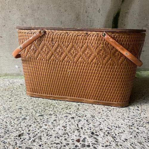 ビンテージ 60’s BURLINGTON社製 ピクニックバスケット USA製